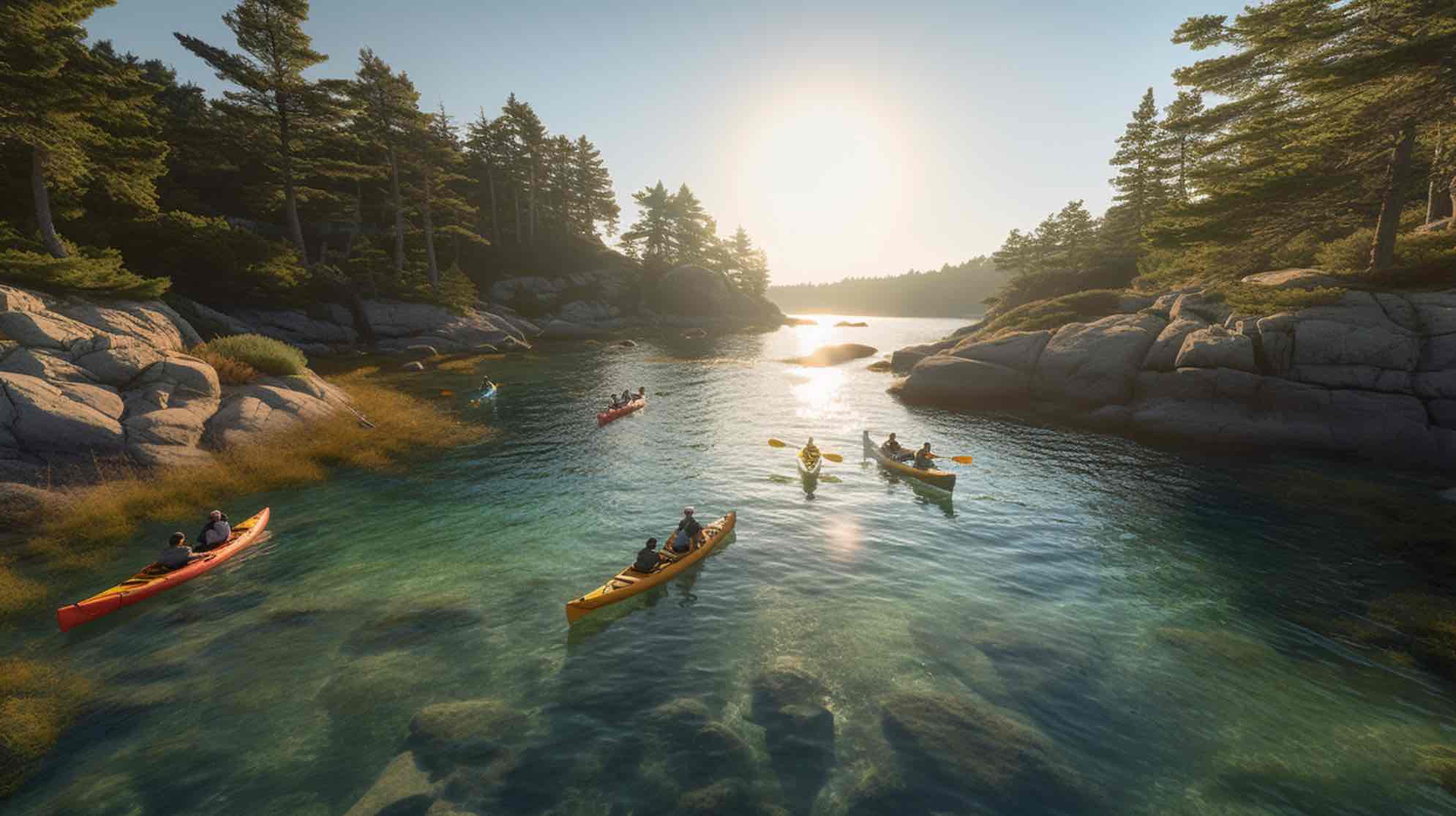 Itinéraires kayak pour les familles dans le Golfe du Morbihan