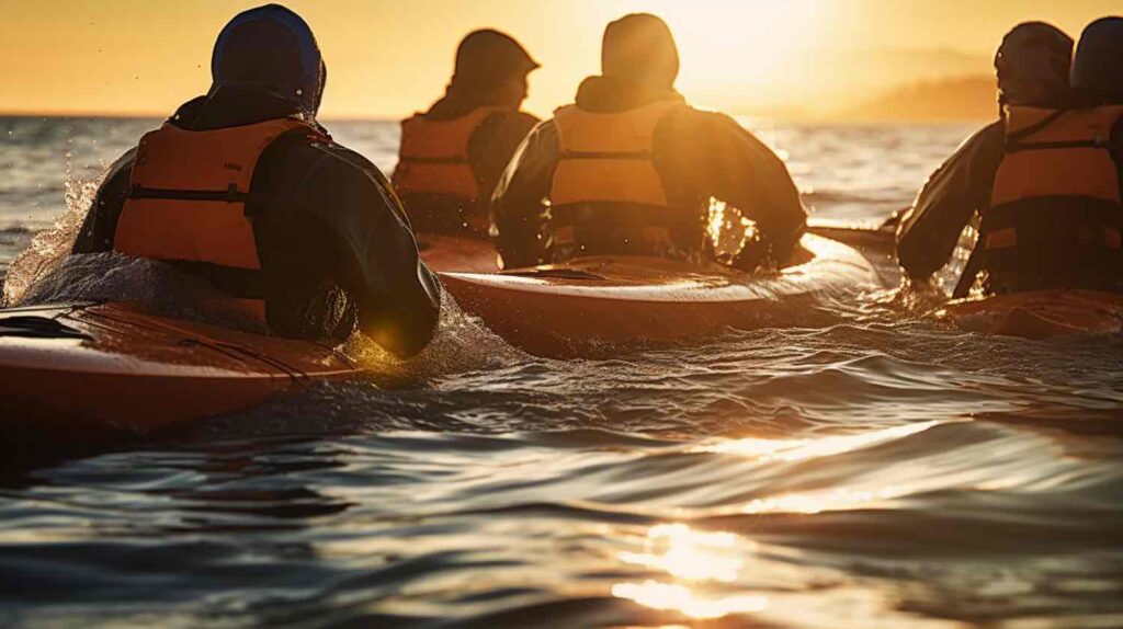 Kayak dans le courant de la Jument